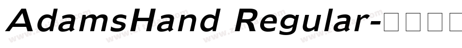 AdamsHand Regular字体转换